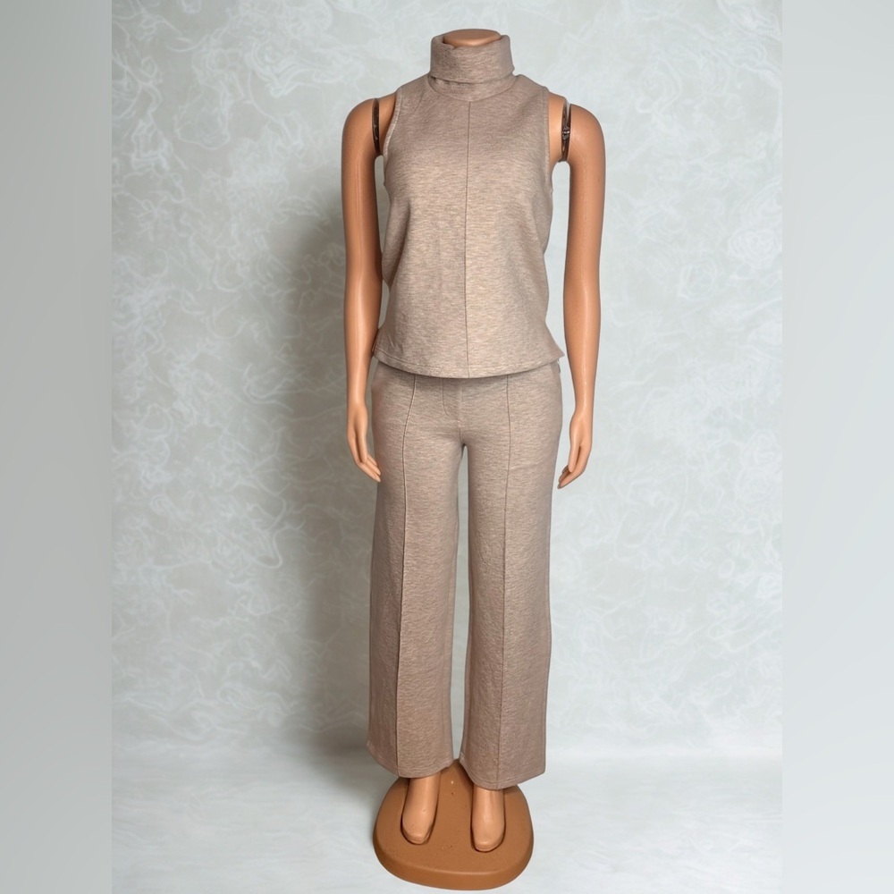 OGL BEST SELLER SET xs 2Pcs Set Split Hem Top & High Waisted Straight Leg Pant - Picture 7 of 10